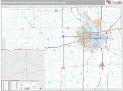 Des Moines-West Des Moines Metro Area Digital Map Premium Style